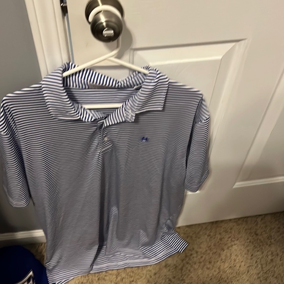 Blue striped polo - Picture 1 of 3